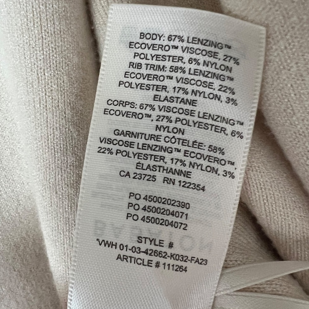 Aritzia Babaton Open Front Knit Tie Short Cardigan Light Birch Size Medium - Picture 8 of 8